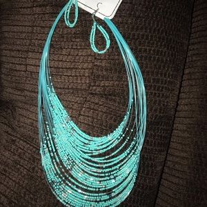 Matching necklace and earrings